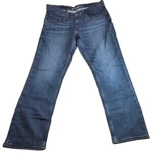 Eddie Bauer Classic Straight Jeans 38x32 Medium Blue Denim Stretch NWT